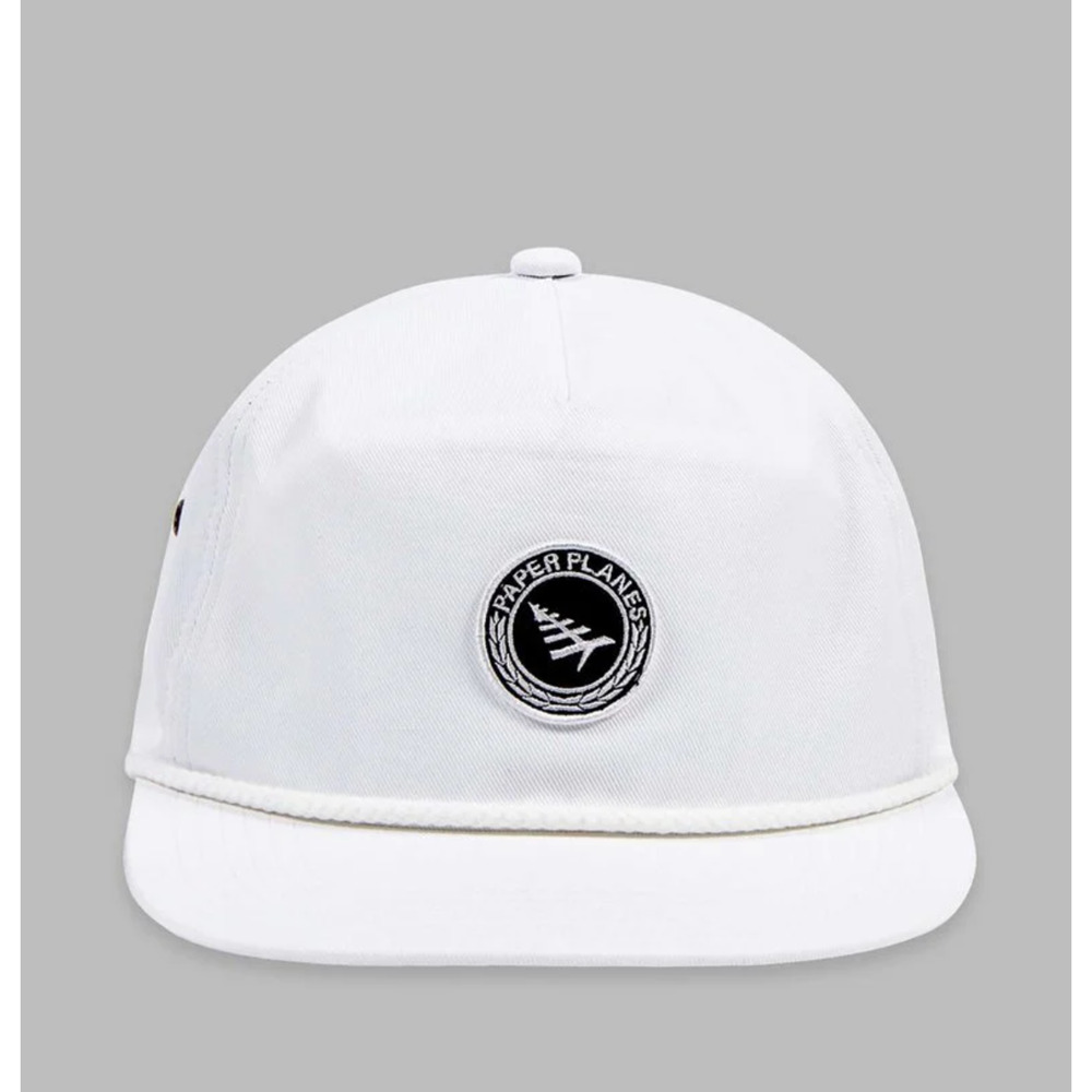 PAPER PLANES STRAPBACK HAT ALL CLEAR STRAPBACK CAP WHITE